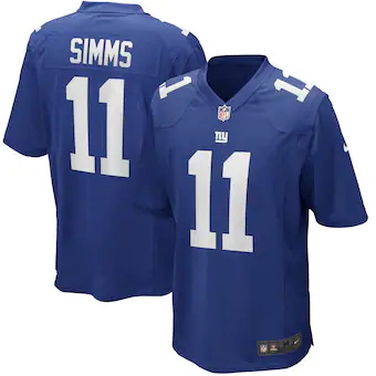 mens nike phil simms royal new york giants game retired pla